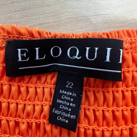 Eloquii Women’s Size 22 Orange Cropped Sleeveless Top Festival Rave Night Out - Picture 7 of 8